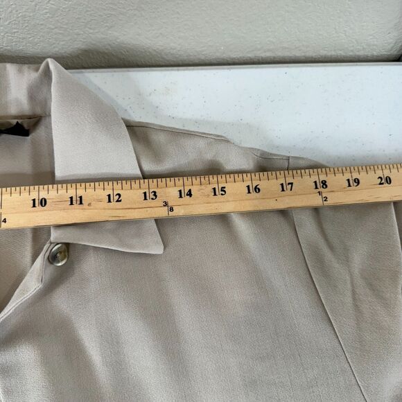 Ego Women's Button‎ Front Trench Coat Tie Waist Long Sleeve Gray - Picture 13 of 15